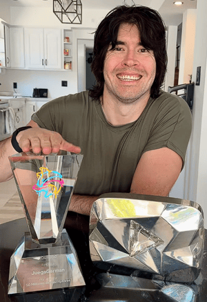 This is the Avatar Image for the JuegaGerman (Germán Garmendia) SPANISH 40000 AI Voice and Text to Speech Generator